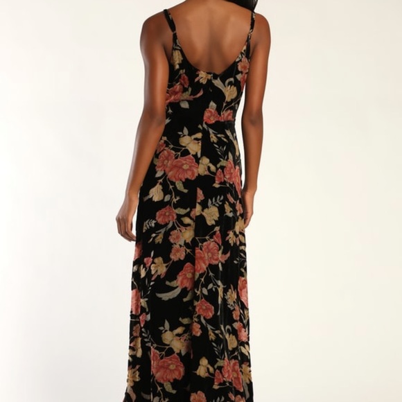Floral Black LuLus Dress - Picture 4 of 8